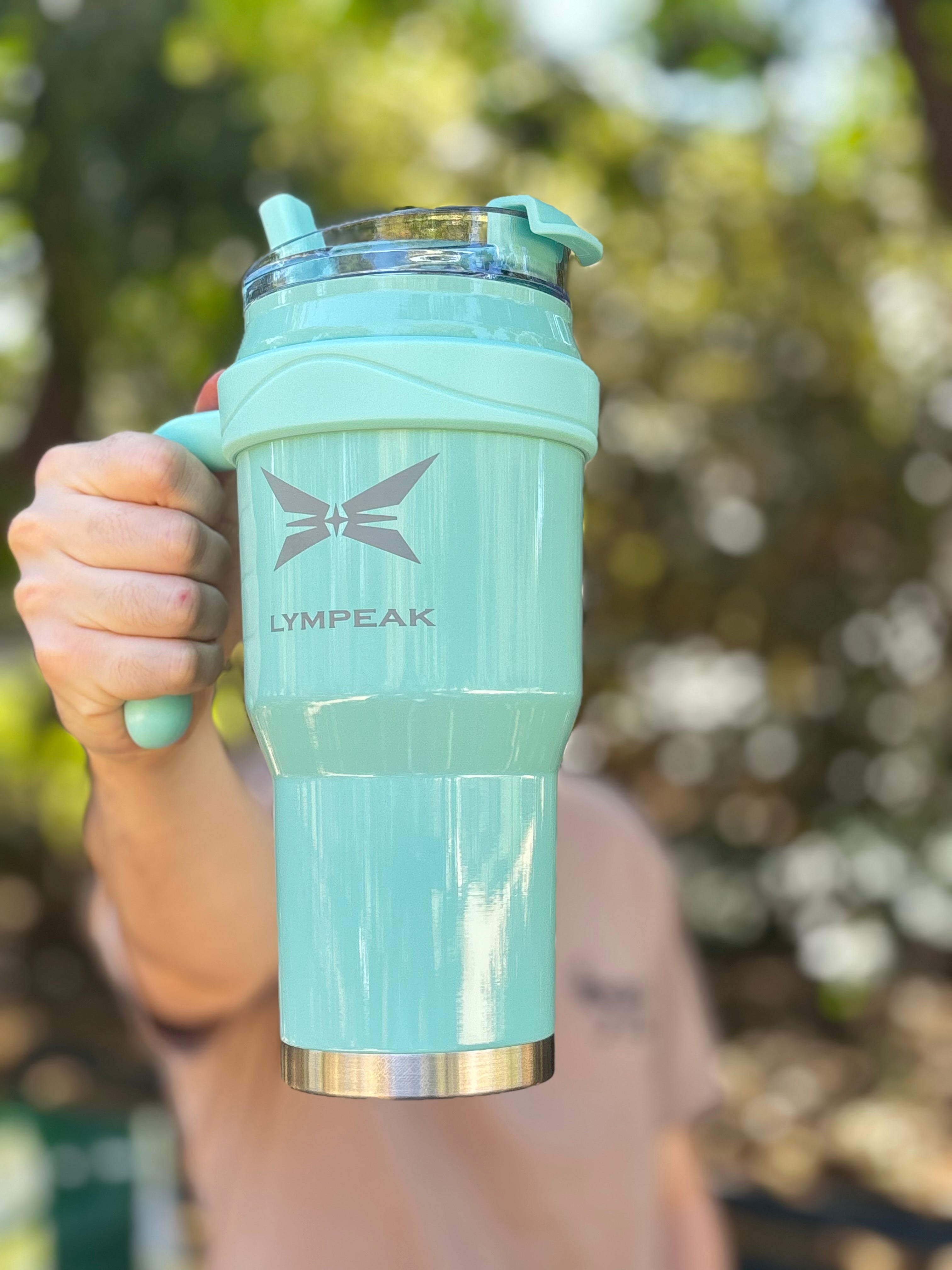 ELITE PRO | Vaso Térmico XL - Asa y Popete 1.2L | Azul Sky