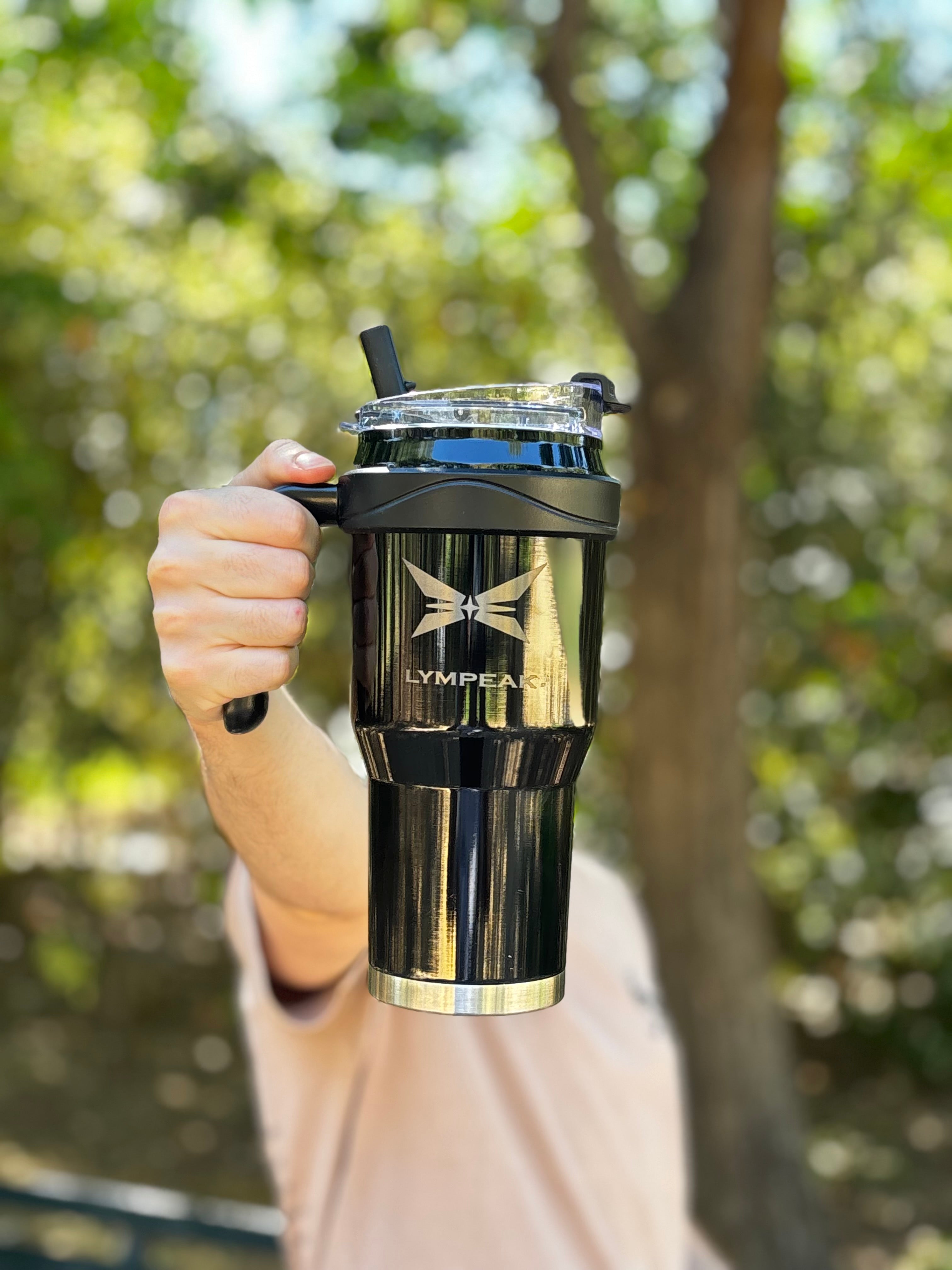 ELITE PRO | Vaso Térmico XL - Asa y Popete 1.2L | Negro Noir