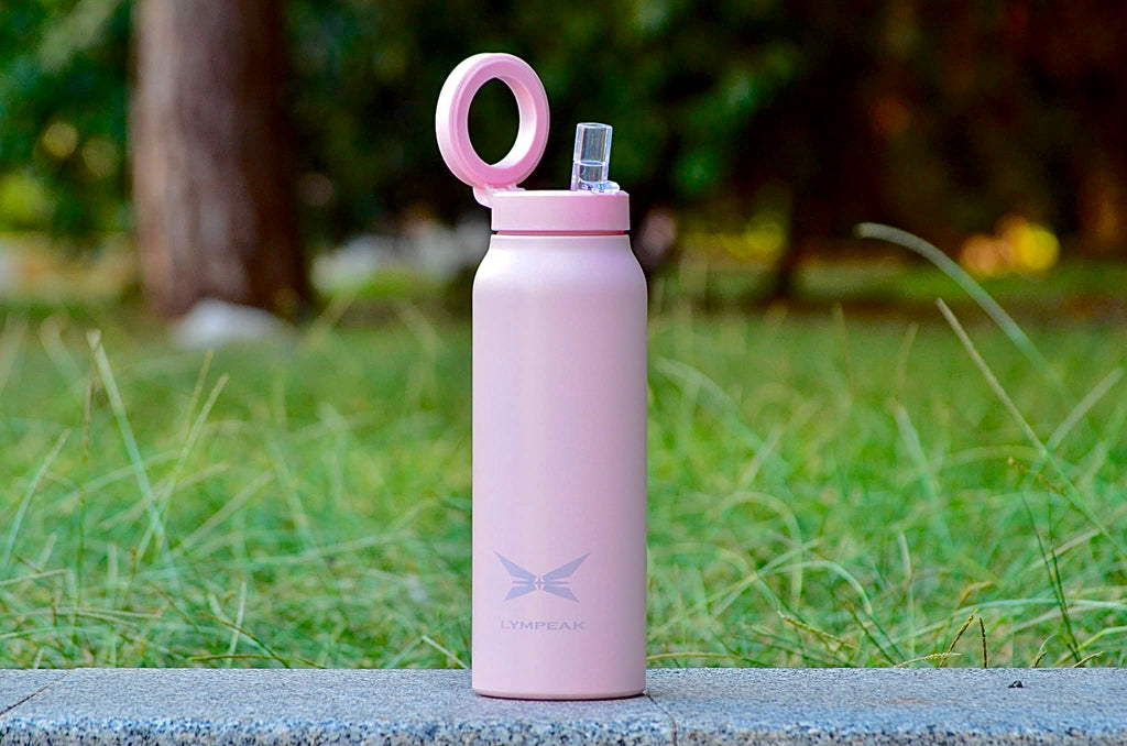 GEZEN | Botella Deportiva con Anillo Magnético 710 ml - Rosa Baby