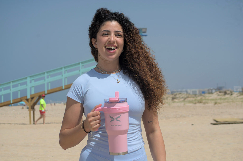 ELITE PRO | Vaso Térmico XL - Asa y Popete 1.2L | Rosa Baby