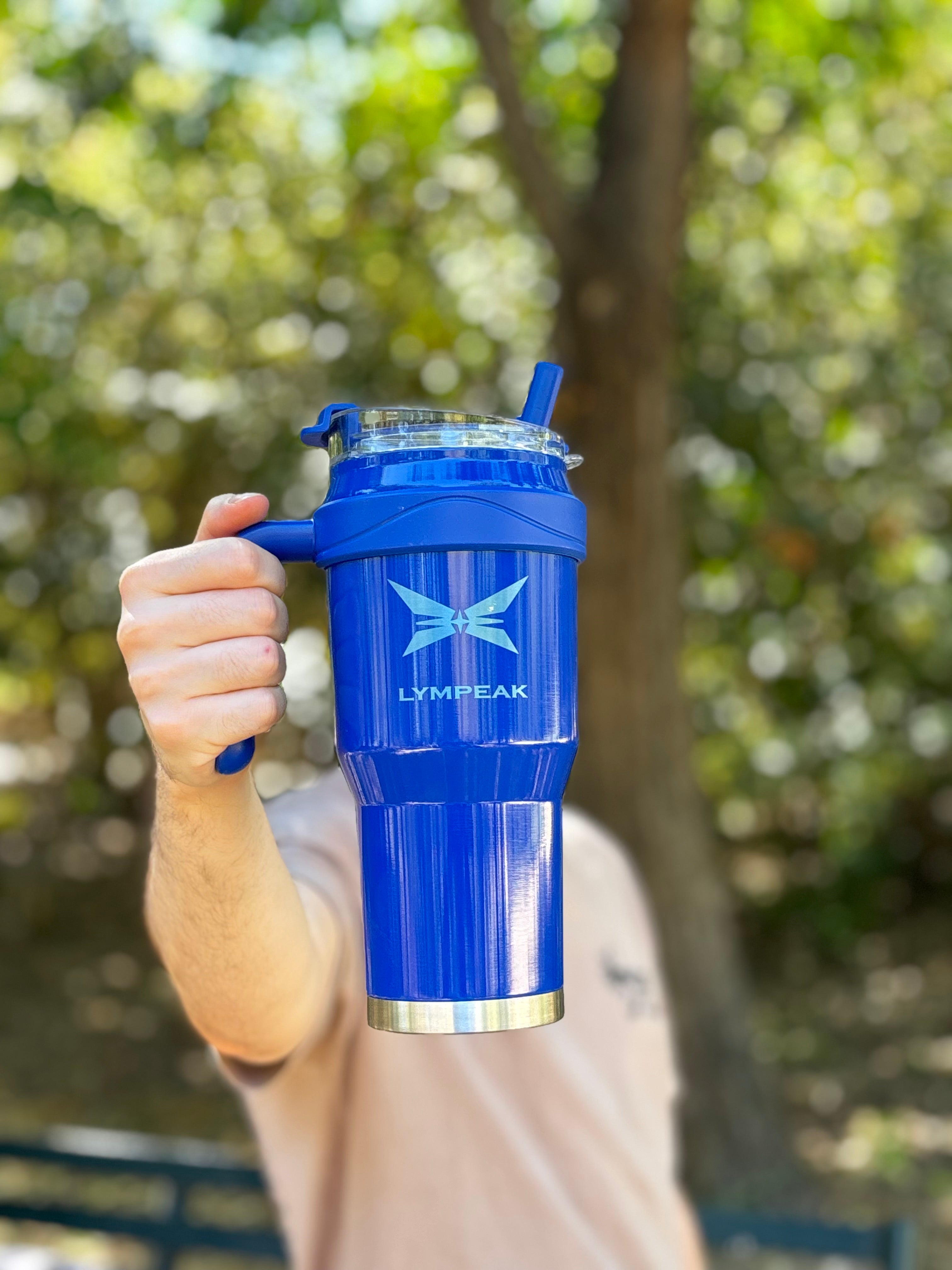 ELITE PRO | Vaso Térmico XL - Asa y Popete 1.2L | Azul Royal