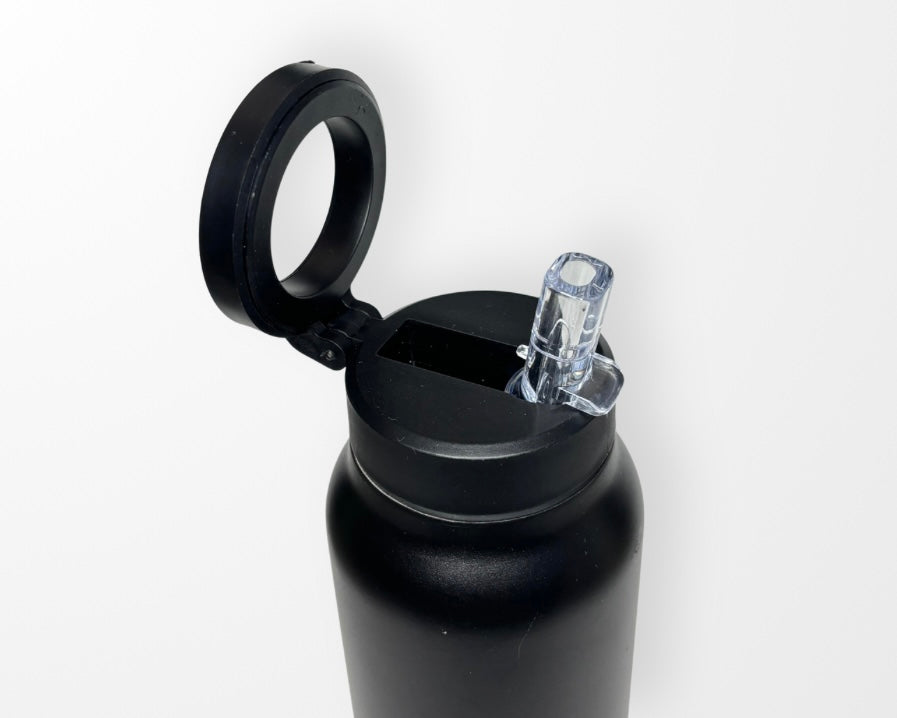 GEZEN | Botella Deportiva con Anillo Magnético 710 ml - Negro Noir