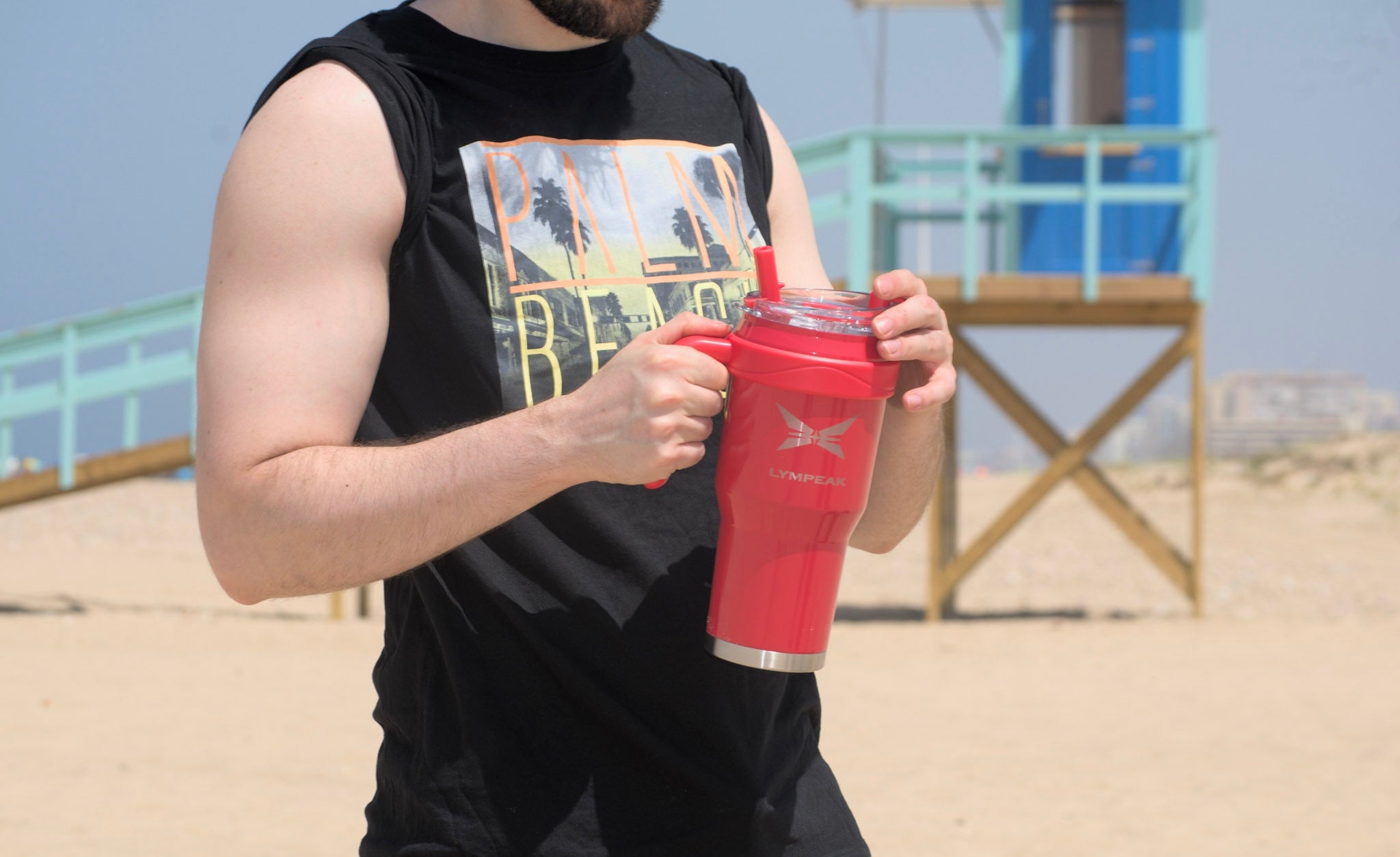 ELITE PRO | Vaso Térmico XL - Asa y Popete 1.2L | Rojo Carmine