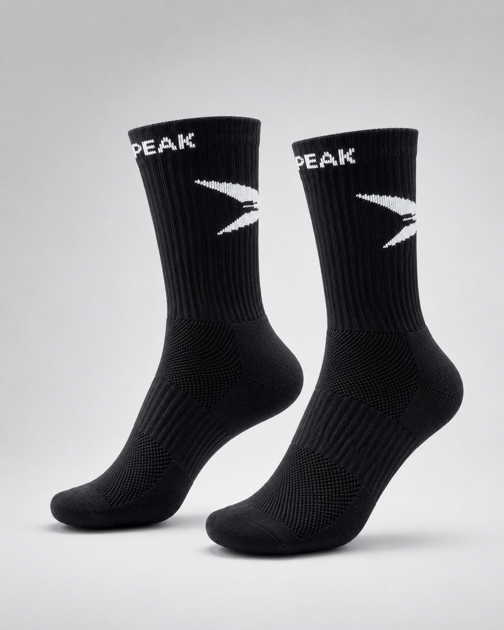 Calcetines Crew Deportivos Largos | Pack-3 Negro
