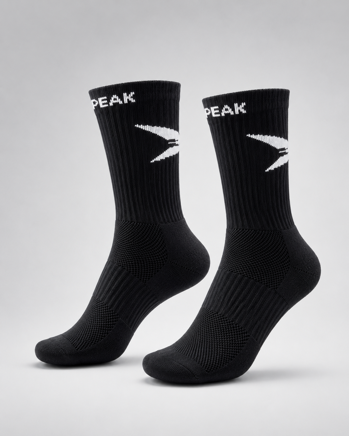 Calcetines Crew Deportivos Largos | Pack-3 Negro