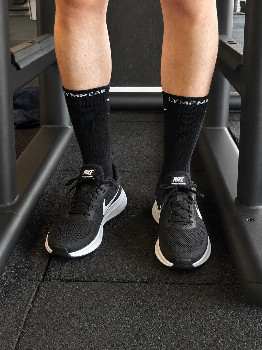 Calcetines Crew Deportivos Largos | Pack-3 Negro