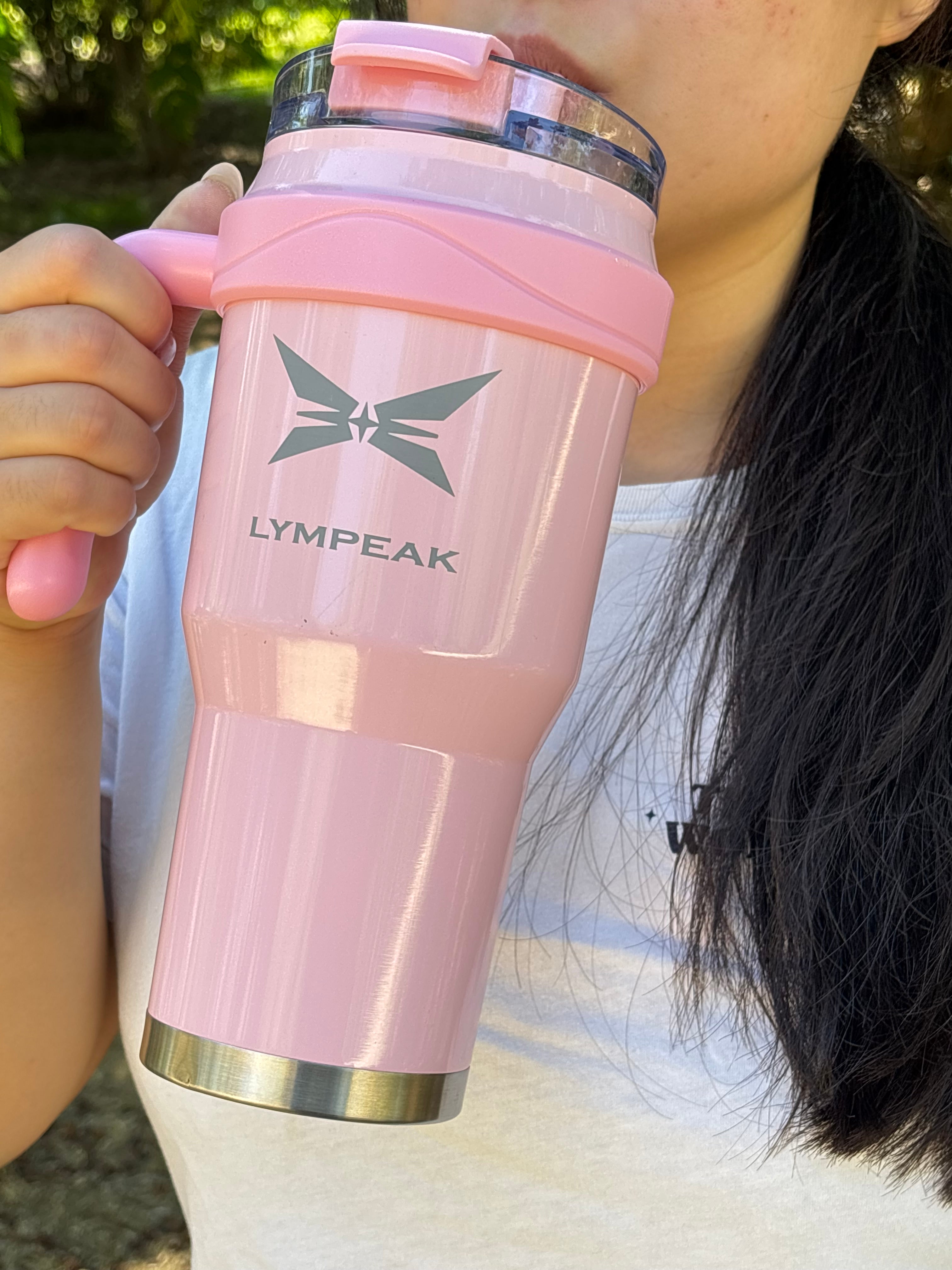 ELITE PRO | Vaso Térmico XL - Asa y Popete 1.2L | Rosa Baby