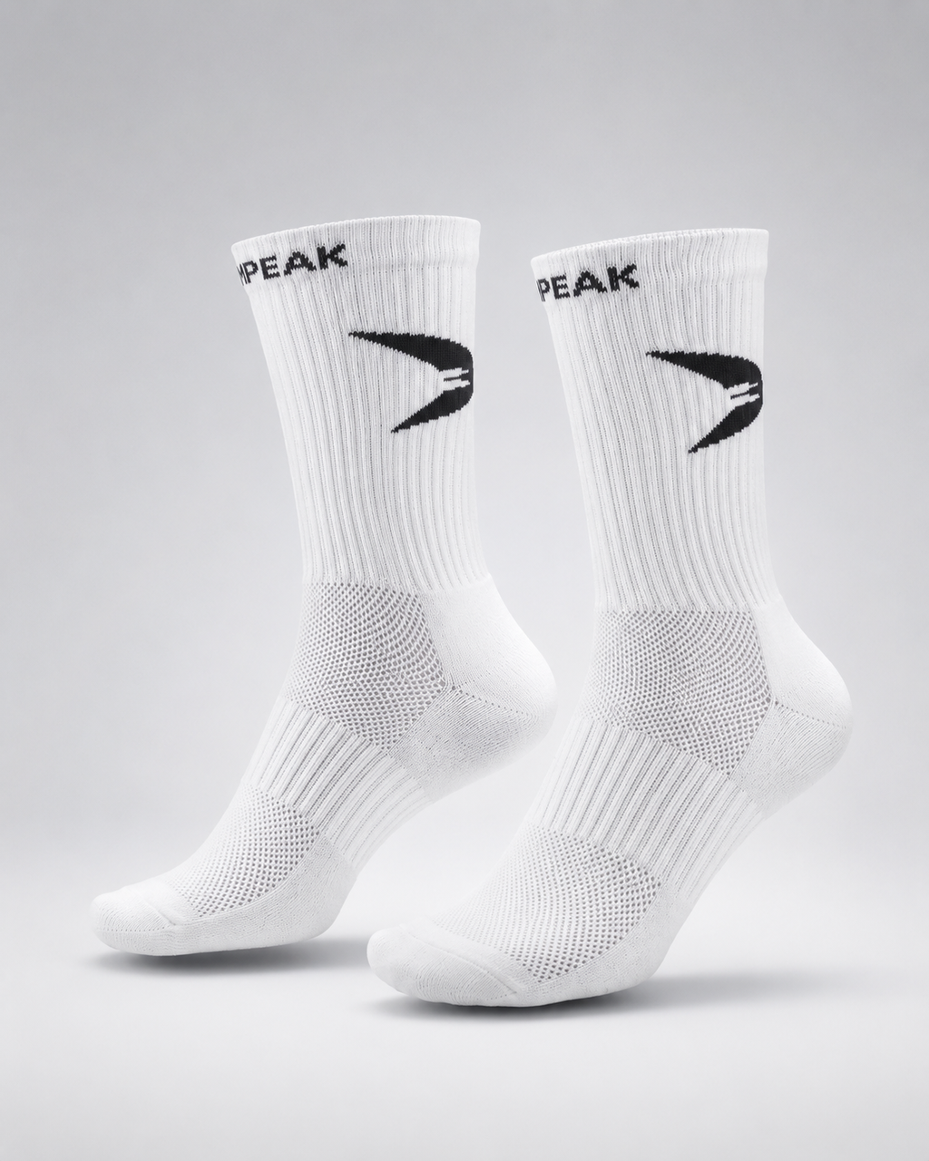Calcetines Deportivos Largos Crew | Pack-3 B&W