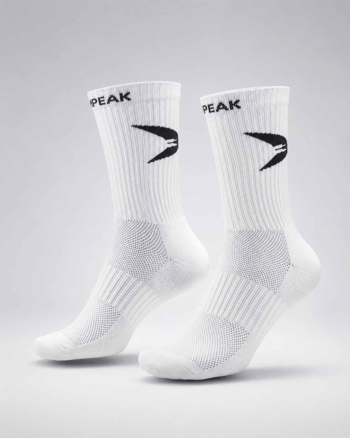Calcetines Deportivos Largos Crew | Pack-3 B&W